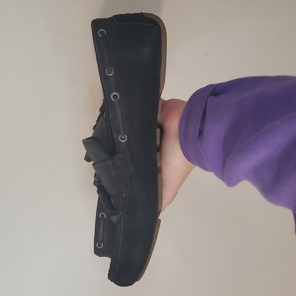 UGG Black Leather Loafers Mens Size 10.5 Slipper Shoes Fringe Tassels SN 1010139 - Picture 5 of 16